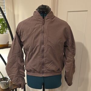 Adidas Women's Hooded Bomber Jacket in Mauve Taupe